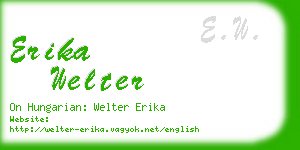 erika welter business card